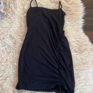 black tight dress